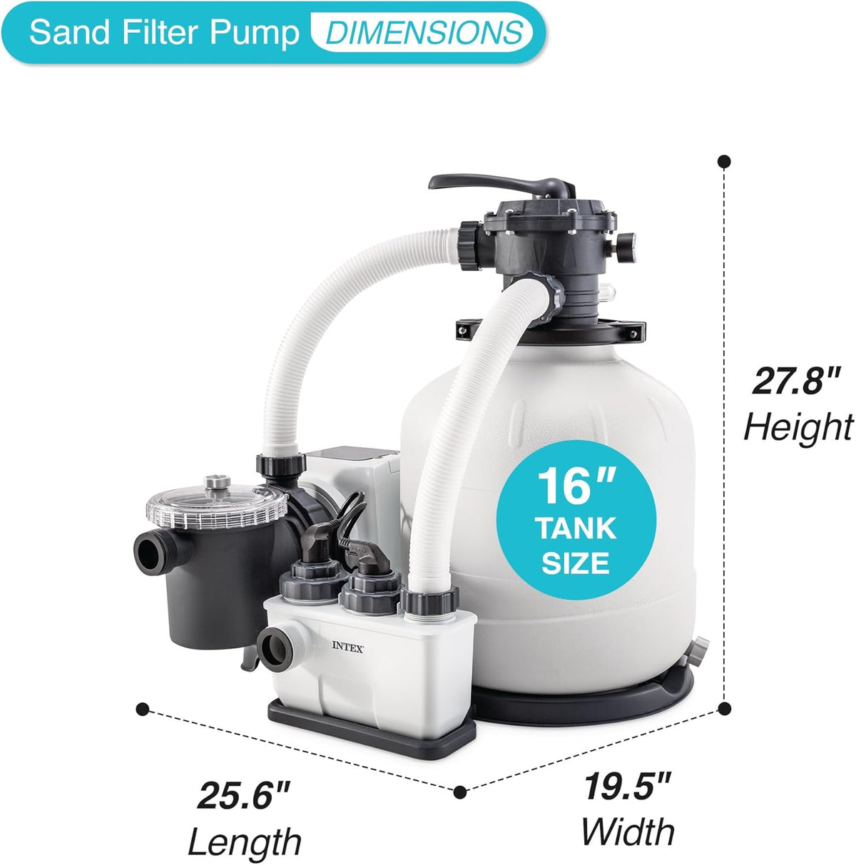 Intex Sand Filter Pump & Saltwater System For Up To 15 000 Gal Pools Krystal Clear