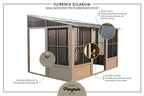 Gazebo Penguin Wall-Mounted Gazebo, 10 x 12, Aluminum Frame With UV Protection - Florence