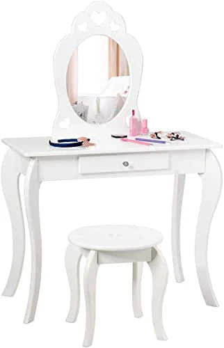 Fireflowery Kids Vanity Table With Detachable Top, Mirror And Drawer - FY-HW64356