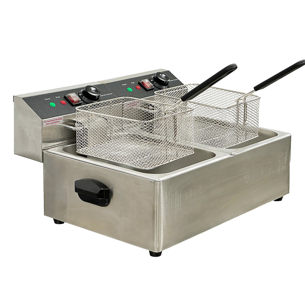 Commercial Electric Countertop Stainless Steel Deep Fryer 23 in 12L 2.5KW