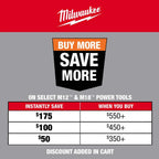 Milwaukee M12 FUEL 3/8 in Cordless Brushless Stubby Impact Wrench, 250 ft lbs Torque, Tool Only