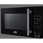 Compact Countertop Microwave, Black With 2 USB Ports And Built-In Power Allocator