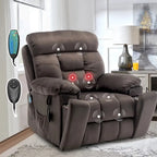 Large Electric Power Lift Recliner With Heat, Massage, Hidden Cup Holder - 40.94W x 38.19D x 42.52H