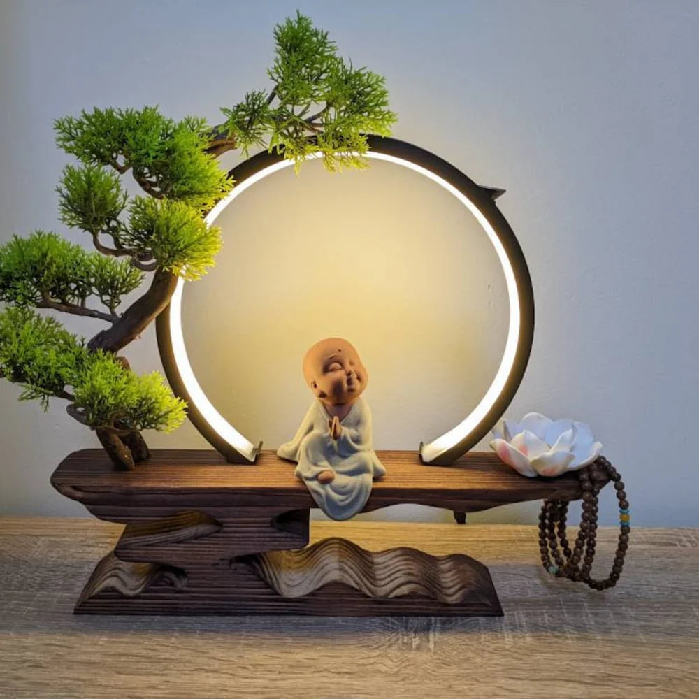Ceramic LED Light And Incense Burner Buddha Statue - Meditation Yoga