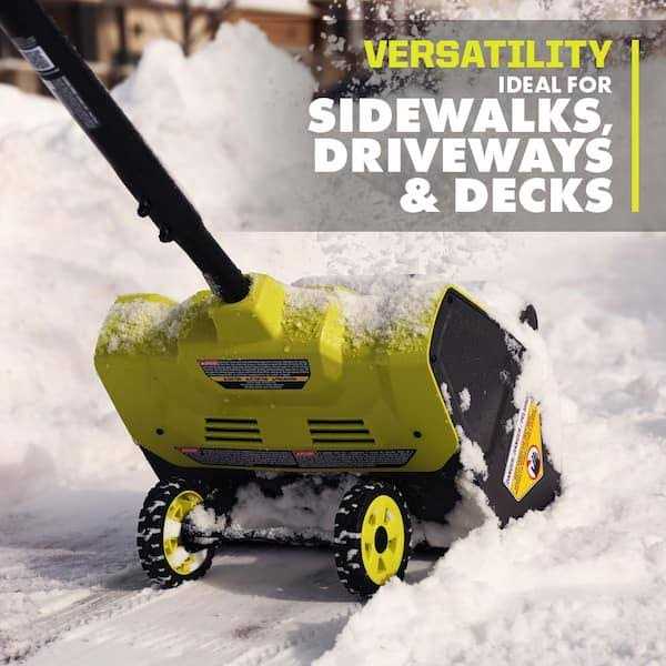 RYOBI 40V Cordless Electric Snow Shovel With 4.0 Ah Battery And Charger - 12 in