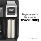 Hamilton Beach FlexBrew Trio Coffee Maker, Single-Serve, Black & Silver, 12-Cup - 49954
