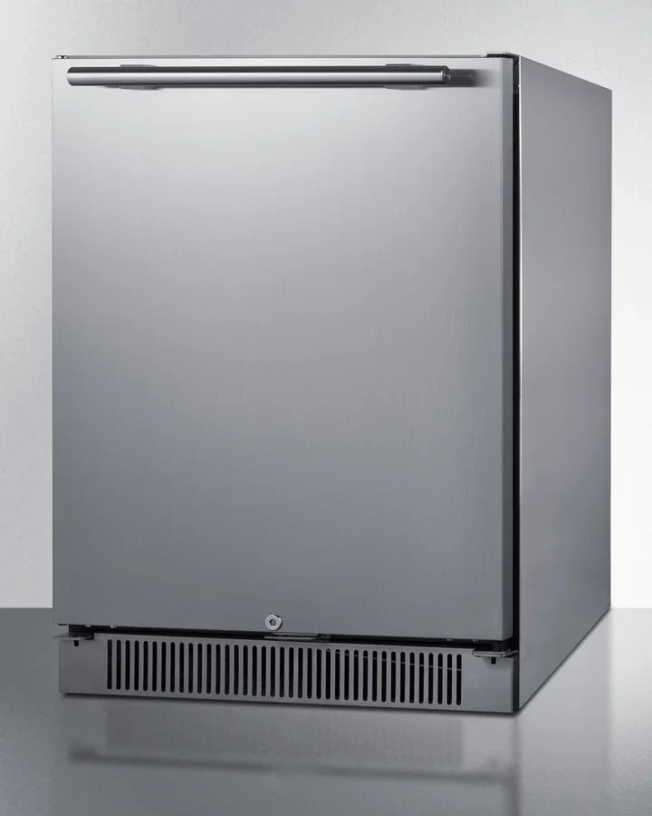 Built-In Outdoor All-Refrigerator, 24 in Wide, Stainless Steel, LHD