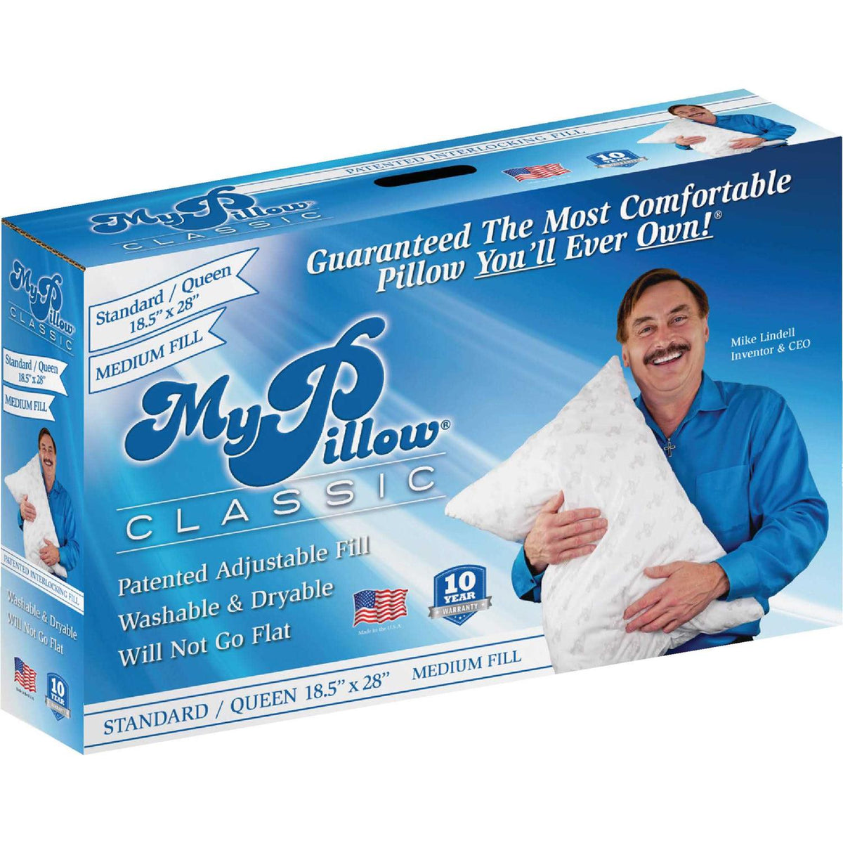 MyPillow Sleep Pillow, Standard/Queen, 18.5 x 28 in - Classic