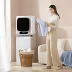 Portable Mini Clothes Dryer - White With Black Square Door