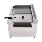 VONZOER Commercial Gas Griddle And Deep Fryer Combo, 2-Burner Stainless Steel, 70x38.5x51cm