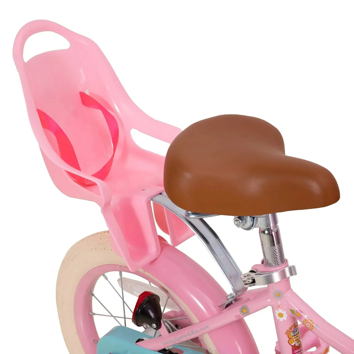 JOYSTAR Little Daisy Girls' Bike, 14 Inch, Pink With Training Wheels