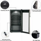 Smad Compressor Wine Cooler 3.1 Cu ft 28 Bottles Stainless Steel Door 110V - JC-88E-2 / D-JC-88E/H