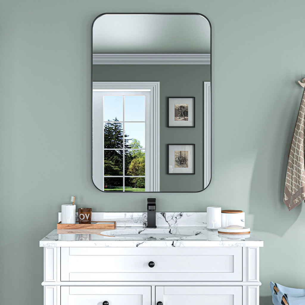 Aluminum Alloy Rounded Corner Wall Vanity Mirror