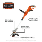 BLACK+DECKER 20V Cordless String Trimmer And Edger With 2Ah Lithium Ion Battery