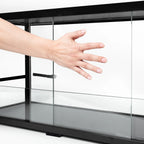 REPTIZOO Reptile Knock-Down Full View Natural Terrarium, Black, 24 x 18 x 18 inches