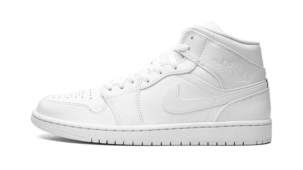 Air Jordan 1 Mid Triple White Lifestyle Shoes