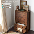Farmhouse Engineered Wood 5-Drawer Dresser, 15.75in D x 31.25in W x 48in H