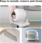 Automatic Cat Litter Box, White, 65L Capacity, 9L Collection Bin - TYSD-1