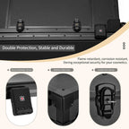 ZhenGuiRu Rolling Manicure Table With Drawers, Bluetooth Speaker, LED Mirror, TSA Lock - 15.3 x 10.8 x 30.8 in