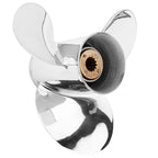 Qiclear Stainless Steel Outboard Motor Propeller 10 1/2 x 13, 13 Spline Tooth, RH - 48-855858A46