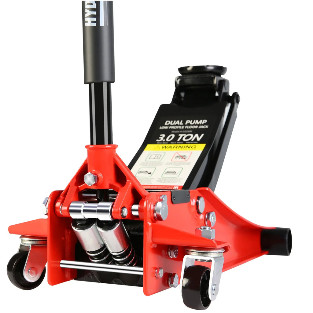 Seizeen Low Profile 3 Ton 6600 lbs Trolley Jack With Dual Lift Pump - Red