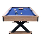 Bluewave Pool Table 7-Ft, Driftwood Melamine, Dark Blue Wool Felt - Excalibur