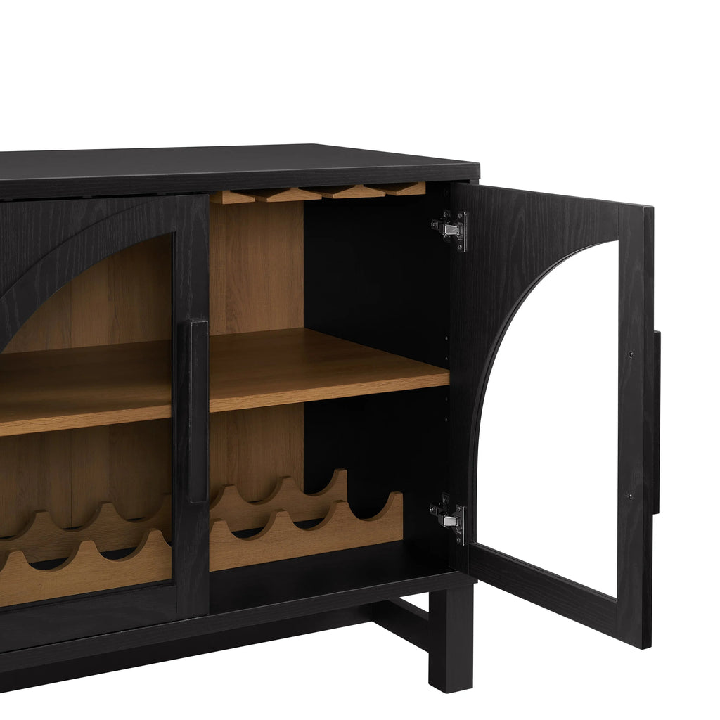 Better Homes & Gardens Juliet Arch Door Kitchen Cabinet, Rich Black, 36 W x 20 D x 32 H - BHS336249972035 / BHS536249972003