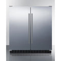 30" Wide Undercounter Frost-Free Side-by-Side Refrigerator-Freezer, Stainless Steel With Locks And Digital Controls