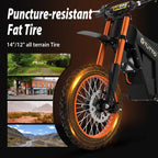 Tuttio Electric Dirt Bike 2000W 48V 21Ah 37 MPH Full Suspension 12 in And 14 in Tires - Soleil01