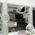 Inflatable Spray Paint Booth Tent 28X15X10FT With Two Blowers - 950W+280or380W