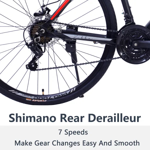 21 Speed Hybrid Bike 700C Disc Brake City Bicycle