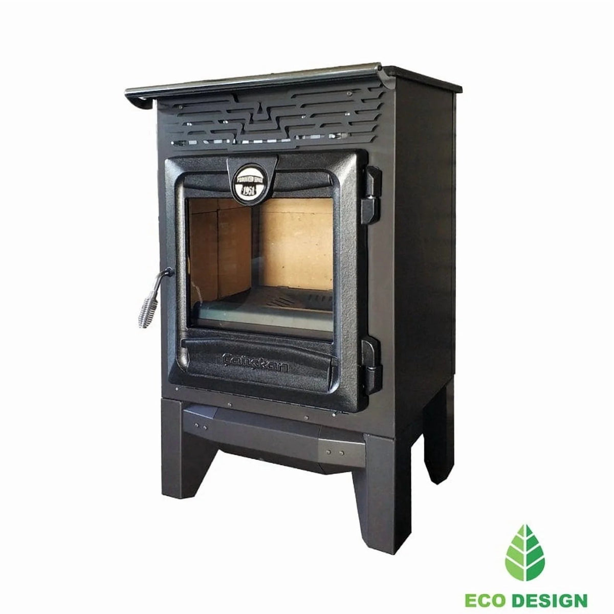 Indoor Wood Burning Cooking Stove 57cm x 55,5cm x 99,5cm, Matte Black - Stove 315