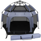 Outdoor Baby Playpen With Canopy, 61 x 61 x 49.2 in