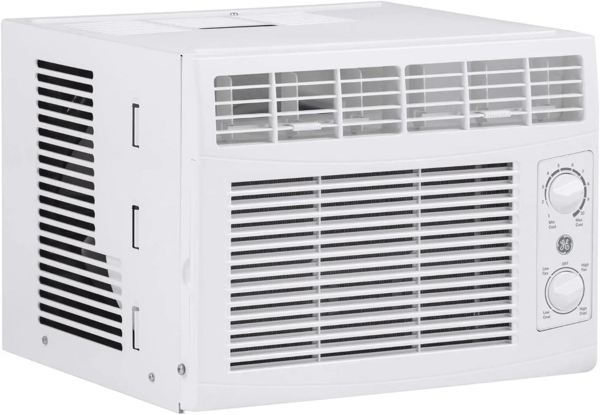 GE Window Air Conditioner, 5,000 BTU, White, 150 sq ft - Mechanical Controls