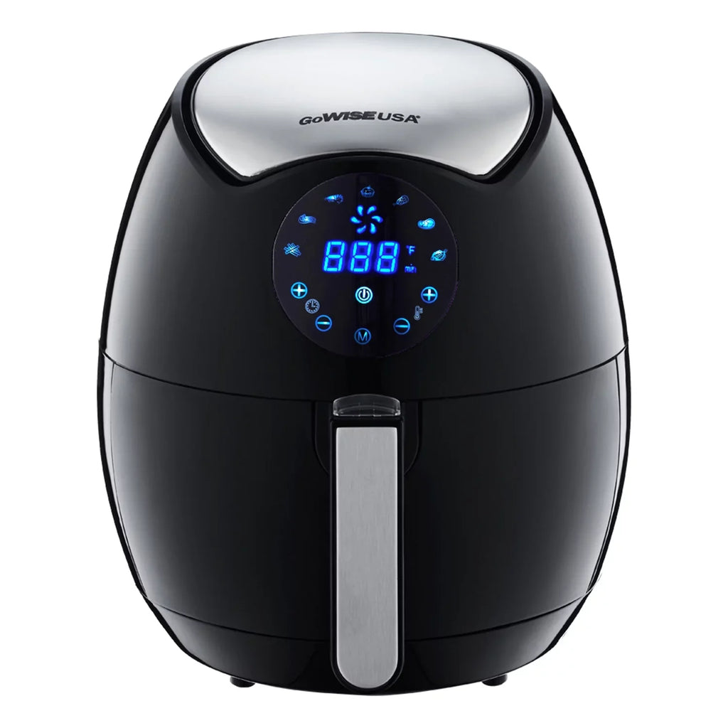 GoWISE USA Electric Air Fryer, Black, 3.7 QT, 1400W - GW22621
