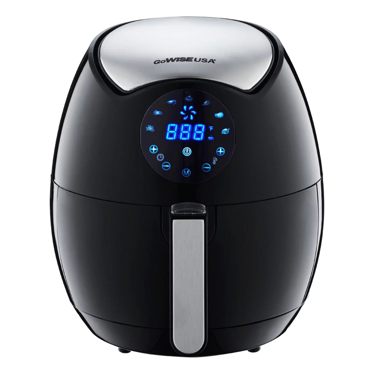 GoWISE USA Electric Air Fryer, Black, 3.7 QT, 1400W - GW22621