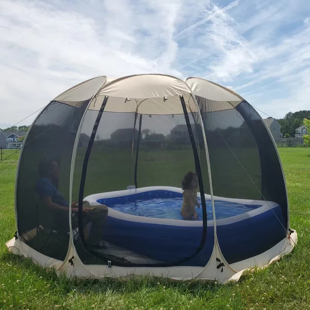 Alvantor Screen House Camping Instant Canopy 12 ft x 12 ft - Beige
