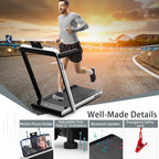 GYMAX 2-in-1 Folding Under Desk Treadmill With Speaker, App And Remote Control - 2.5HP