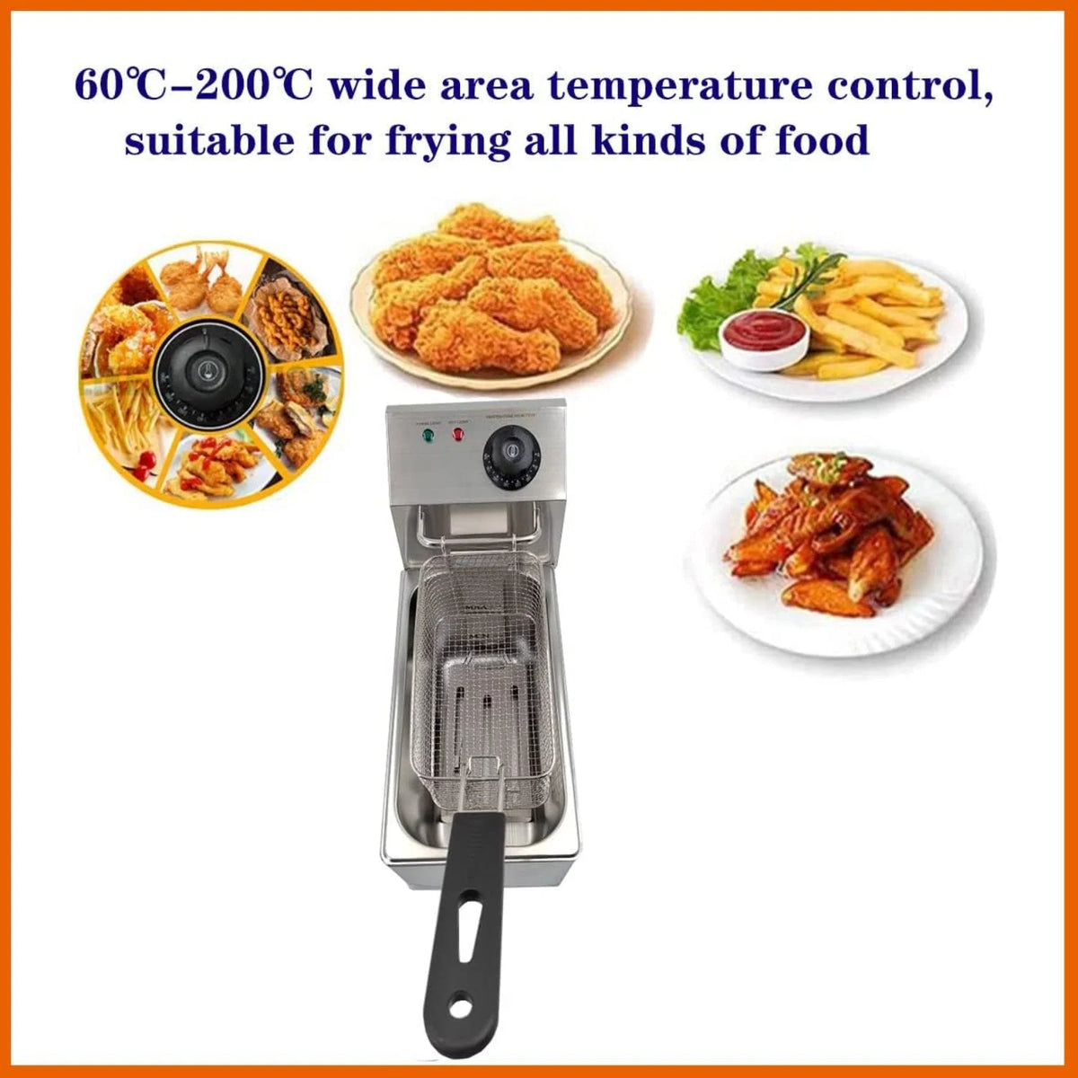 Benchtop Electric Deep Fryer, 4L, 1500W