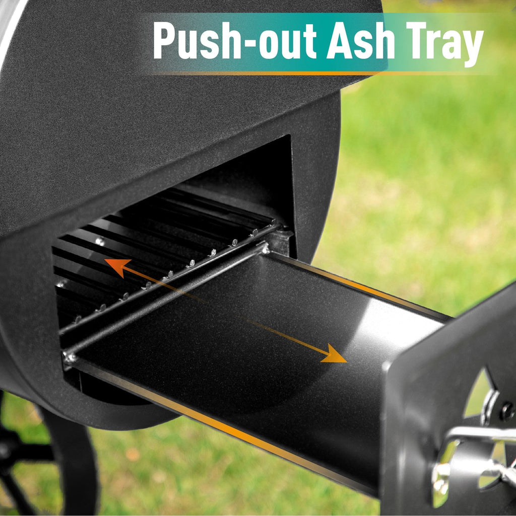 941 Sq. In. Charcoal Grill With Offset Smoker - Black
