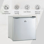 HOMCOM Compact Upright Mini Freezer, 1.1 Cu.Ft, Gray 05