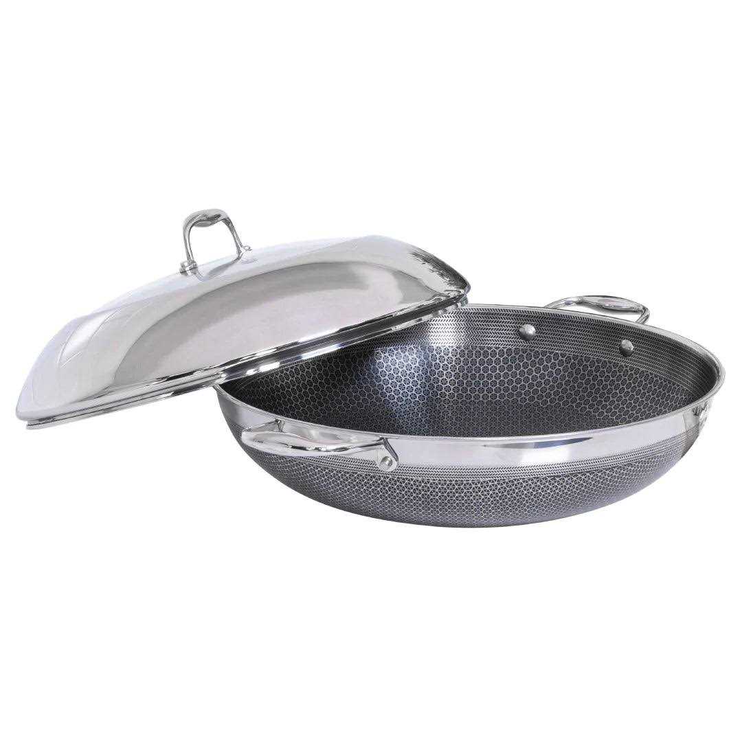 HexClad 14 inch Hybrid Wok With Lid