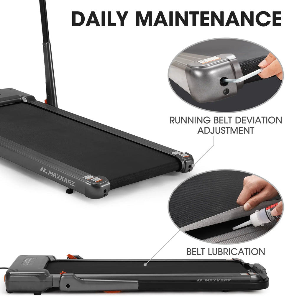 MaxKare 2-in-1 Folding Under Desk Treadmill, 2.5HP, 7.5MPH, 265 lbs Capacity