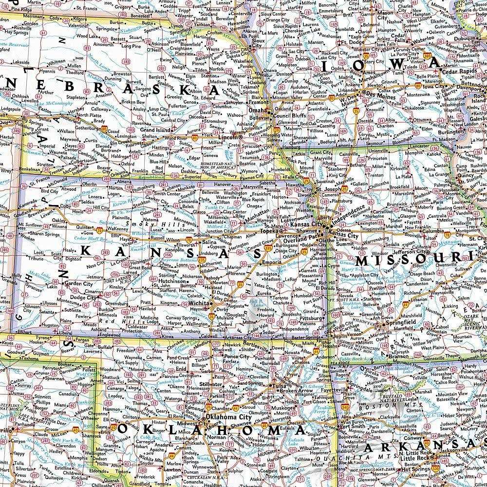 National Geographic United States Classic Wall Map, Laminated, 43.5 x 30.5 in