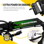 Swagtron Swagcycle EB5 Pro Plus Folding Electric Bike With Pedals, Lightweight Aluminum - Recertified