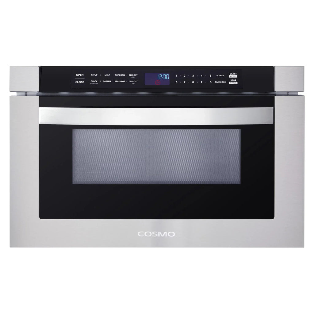 5-Piece Kitchen Package - 36in Gas Cooktop, 36in Range Hood, 30in Electric Wall Oven, 24in Microwave Drawer, French Door Refrigerator