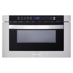 5-Piece Kitchen Package - 36in Gas Cooktop, 36in Range Hood, 30in Electric Wall Oven, 24in Microwave Drawer, French Door Refrigerator