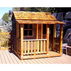 Little Squirt Cedar Wooden Kids Outdoor Playhouse 6 x 6 ft With Dutch Door, 3 Screened Windows And Floor
