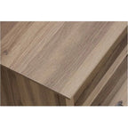 Bowery Hill Traditional Wood Executive Desk With File Drawer, Salt Oak