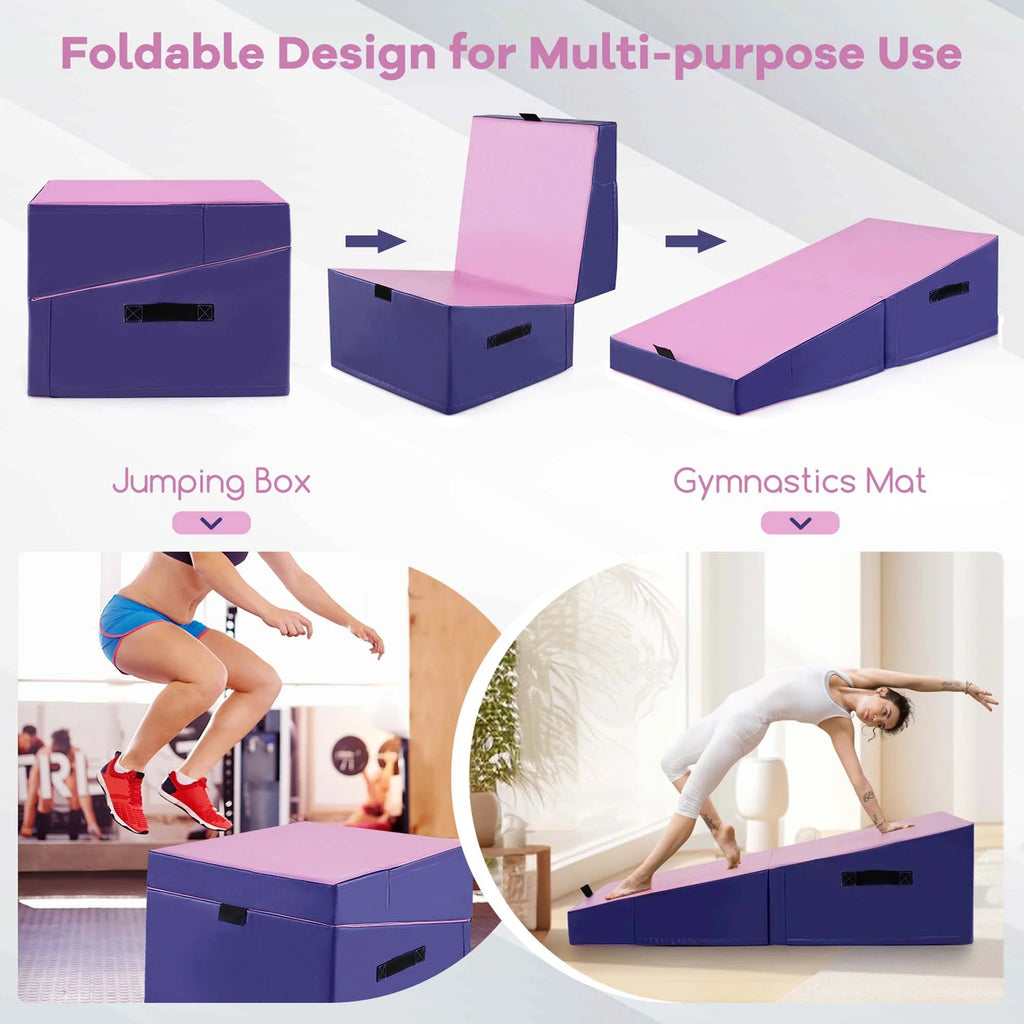 Costway Folding Gymnastics Incline Mat, 48 x 24 x 14 in